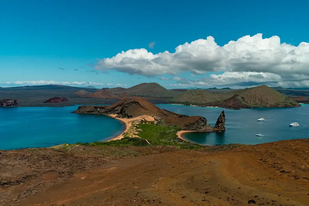White-sand beach in the Galápagos